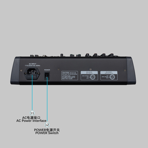 Console <span class=keywords><strong>de</strong></span> <span class=keywords><strong>mixage</strong></span> audio GAX-HLM16 verte à 16 canaux avec égaliseur graphique 7 bandes et alimentation fantôme 48V pour applications professionnelles - Product Image 3