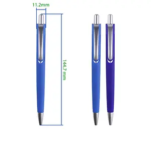 GemFully retour à l'école 2023 stylo à bille bon marché bas prix bleu baril en plastique stylo à bille chrome