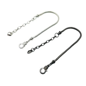 Cadena de hueso de serpiente Lan Tong con cuentas chapadas en cobre para correa de teléfono, amuleto para bolso, llavero, accesorio de joyería DIY - Product Image 3