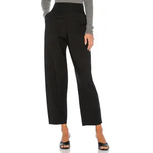 Pantalon taille haute pour femmes,, pantalon femme, noir, jambes larges, décontracté, automne