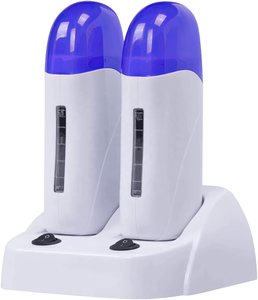Wax <b>Warmer</b> Double Cartridges <b>Warmers</b> 110v for Women Men Body Waxing Coarse Hair Removal with Heater Base for Hair, <b>Leg</b>, Face - Product Image 1