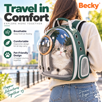 Sac à dos de transport pour animaux de compagnie, portable, personnalisé, grande capacité, imperméable, respirant, transparent, en Oxford, pour chiens et chats