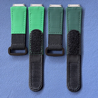 Bracelet de montre de remplacement en toile de nylon bleue avec boucle auto-agrippante, étanche et légère, avec boucle en caoutchouc, pour montre de sport 67-02