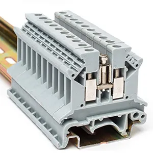 UKK konektörü İngiltere vidalık tel konektörü üç seviye Din ray terminali UKK3 300V 25A Terminal bloğu 2.5mm
