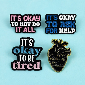 เข็มกลัด<span class=keywords><strong>คำคม</strong></span>ภาษาอังกฤษสร้างสรรค์แบบส่วนตัว, เข็มกลัดรูปหัว<span class=keywords><strong>ใจ</strong></span>การ์ตูนโลหะผสมลายหยดน้ำมัน, เข็มกลัดตกแต่งเสื้อผ้า - Product Image 3