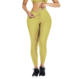 XINXU Nuovi Leggings da <span class=keywords><strong>Yoga</strong></span> Personalizzati per Donna, Pantaloni a Vita Alta Compressivi, Corsetto Modellante in Spandex/Nylon con Chiusura a Bottoni - Product Image 3