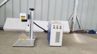 Marqueur laser à fibre 50W avec axe rotatif Machine de gravure laser JPT pour bijoux Compatible avec Ezcad pour le marquage de couleur en métal