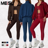 Veste de sport coupe-vent légère à col montant et fermeture éclair intégrale pour femme, avec ourlet élastique