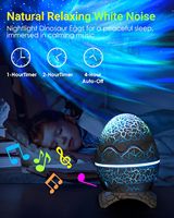 Étoile étoilée dinosaure oeuf projecteur veilleuse BT musique haut-parleur océan vague enfants adultes salle de jeu décoration lampes