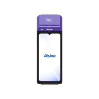Terminal de point de vente Aisino certifié GMS avec SDK gratuit, Android 14, Bluetooth 5.0, Wi-Fi, 4G, écran IPS 6 pouces, NFC et imprimante thermique haute vitesse