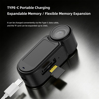 Caméra d'action portable D03 128 Go à mise au point fixe, mains libres, vision nocturne 1080p, grand angle 90°, format pouce