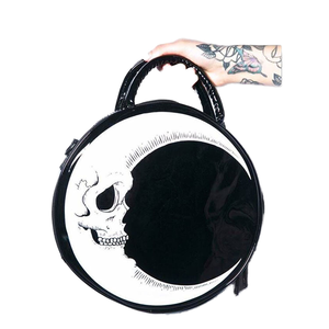 Halloween Pu Zipper <strong>Purses</strong> Gothic Novelty Shoulder Bag Pumpkin Coffin <strong>Skull</strong> Bat Moon Crossbody Bag Holiday Party Gift Candy Bag - Product Image 1
