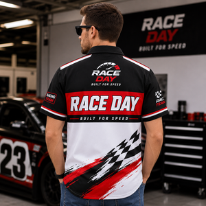 Chemise d'équipe de course personnalisée avec nom et logo, uniforme de travail pour équipe de box, vêtement de sport à boutons - Product Image 2