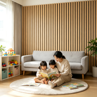 Panneau acoustique en feutre à rayures géométriques PS, solution fonctionnelle d'insonorisation murale, salle de classe de maternelle, aire de jeux pour enfants