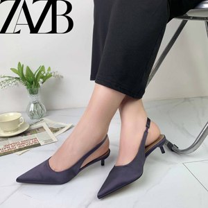 Scarpe da Donna Eleganti con Tacco Alto a Punta, Sandali Formali da Ufficio alla Moda, <span class=keywords><strong>Tacchi</strong></span> a Spillo Firmati per Signore, Rosa e Viola - Product Image 6