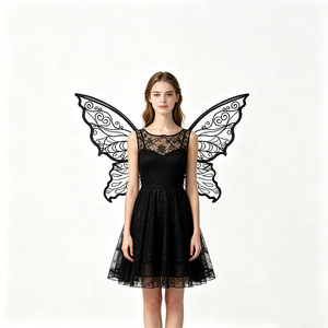 Alas de Hada Brillantes y Transparentes para Adultos, Alas de Princesa para Festivales, Fiestas, Disfraces, Accesorios de Alas de Mariposa <span class=keywords><strong>BT016</strong></span> - Product Image 4