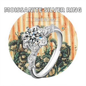 Bague de fiançailles en argent sterling S925 plaqué or avec moissanite, sertie à griffes, alliance de luxe, bijoux fins pour femme, coffret cadeau de mariage - Product Image 2