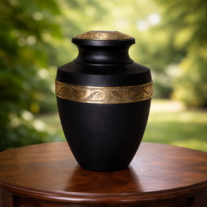 Urne moderne en aluminium finition argentée pour cendres, vase de sol durable, urne commémorative de grande capacité - Product Image 3