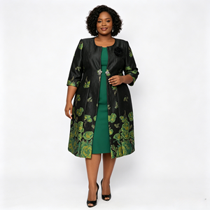 Nouvelle robe décontractée grande taille pour femme, ensemble deux pièces, idéale pour l'église - Product Image 3