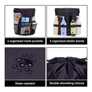 Quilted Drawstring Makeup Bag Portable Travel Makeup Pouch For Women Daily Use - Product Image 4