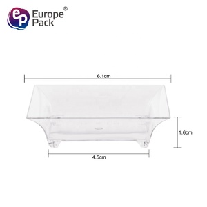 La maggior parte dei popolari quadrato di plastica usa e getta mini sace piatto e piatto - Product Image 2