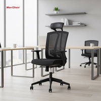 Chaise de bureau ergonomique moderne et personnalisable de qualité supérieure, pivotante, en maille, réglable en hauteur, garantie 2 ans, 1 pièce