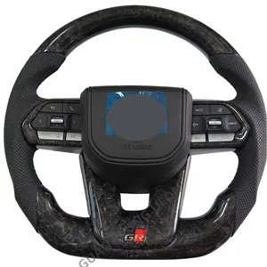 True Carbon Fiber Steering Wheel for Toyota Hilux Vigo Revo Land Cruiser Prado F70 LC150 LC200 Series Steering Wheel Assembly