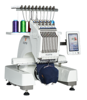 Machine à Broder Informatisée à Tête Unique 10 Aiguilles, Mini Machine à Coudre Domestique avec Écran Tactile de 7 Pouces