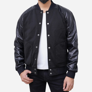 Vestes de baseball personnalisées pour hommes, vêtements d'hiver respirants en cuir à manches longues, vestes de baseball de haute qualité avec tissu de qualité supérieure - Product Image 3