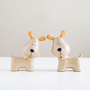 Figura de Cachorro de Porcelana, Linda Decoración de Escritorio, Almacenamiento de Llaves para Sala de Estar y Entrada, Regalo Artesanal - Product Image 1