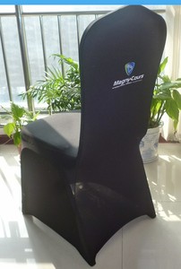 LOGO personnalisé hôtel partie salle à manger décoration spandex <span class=keywords><strong>housse</strong></span> <span class=keywords><strong>de</strong></span> <span class=keywords><strong>chaise</strong></span> <span class=keywords><strong>extensible</strong></span> - Product Image 4