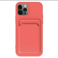 Coque arrière en silicone pour téléphone portable, étui portefeuille en TPU souple avec fente pour carte de 6.1 pouces, porte-carte pour iPhone 15