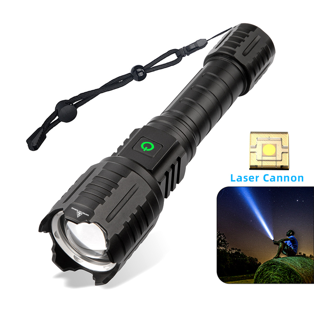 Factory Outlet Aluminium Alloy High Lumens LED 1800Lumens Long Range Super Bright Led Flashlight Type C Flashlights &Torch