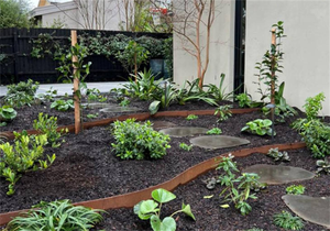 Bordure de jardin en acier Corten résistant aux intempéries, style Art Déco, pour patio et parterre de fleurs - Product Image 5