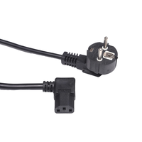 Câble d'alimentation C13 EU à angle de 90 degrés, prise Schuko de type F pour PDU, serveur, moniteur, téléviseur fin