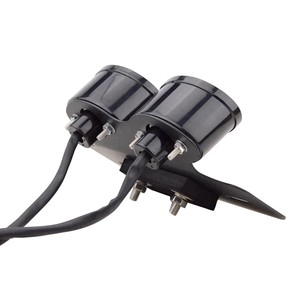 GOOFIT хромированная мотоциклетная двойная лампа кошачий глаз задний тормозной индикатор со встроенными поворотниками серая резервная лампа - Product Image 5