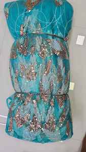 Standard Quality Sequence <b>Net</b> <b>Fabric</b> for Women Dress Making Available at Bulk Price From Indian Supplier - Product Image 3