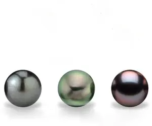 Perline di forma rotonda di perle d'acqua dolce vendita all'ingrosso gioielli che fanno Tahitian