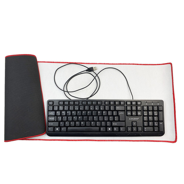 Office Waterproof XXL Keyboard Mat Sublimation Printed Custom Neoprene Mouse Pad Stitched Edges Mousepad Gaming Desk Mat