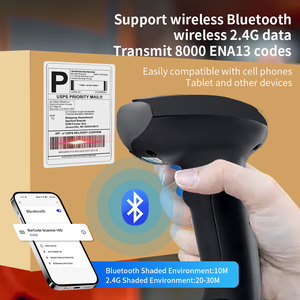 Escáner de Código de Barras <span class=keywords><strong>2D</strong></span> Inalámbrico Portátil Bluetooth JR-659WB1D, Escáner de Códigos QR para Almacén, Escáner Láser de Código de Barras - Product Image 5