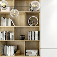 BOSNiE Bibliothèque Rotative Moderne en Bois Personnalisée avec Portes Dissimulées, Design Arqué, Écologique, Rangement pour Chambre et Salon, 10+ Étagères