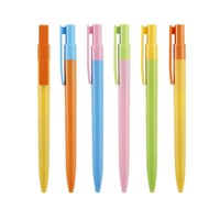 Stylo gel en plastique simple couleur bonbon pour étudiants et bureaux, stylo signature blanc, stylo publicitaire promotionnel avec impression de logo