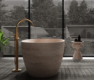 Baignoire autoportante de style européen Baignoire pour adultes en pierre acrylique à surface solide - Product Image 5