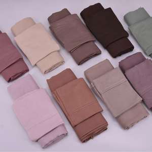 Custom 84 Color Premium Women's Jersey <b>Undercap</b> Cotton Modal Scarf <b>Hijab</b> Shawl Traditional Muslim Multifunction All Seasons - Product Image 3