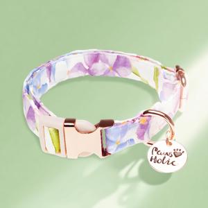 Collier pour chien en coton de qualité supérieure taille M, design élégant et moderne, confortable, doux, durable, collier personnalisé pour animaux de compagnie, design pour chiens - Product Image 1