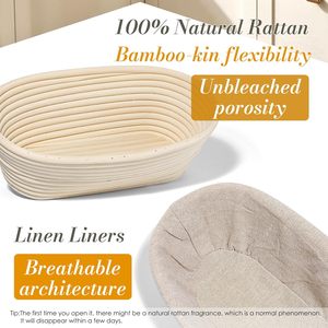 Cesta de Fermentación Ovalada NOVISON de 9 Pulgadas para Pan, Ecológica, Apta para Lavavajillas y Horno, Contenedor de Fermentación de Ratán - Product Image 2