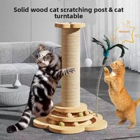 Griffoir vertical pour chat en panneau de densité, résistant à l'usure et anti-déchirure, 46cm/40cm, style mignon, jouet pour garder les chatons occupés