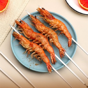 เหล็กเสียบย่างสแตนเลสแบบแบน 201 สแตนเลสทนทานสำหรับทำบาร์บีคิว ย่างเนื้อ อุปกรณ์บาร์บีคิวในครัวเรือน - Product Image 2