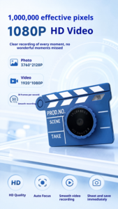 Los <span class=keywords><strong>Mejores</strong></span> Regalos 2026: Mini Cámara Digital Retro <span class=keywords><strong>para</strong></span> Llavero, Marca Privada M5, 1080P Full HD, Cámara <span class=keywords><strong>de</strong></span> Bolsillo Portátil Pequeña - Product Image 6