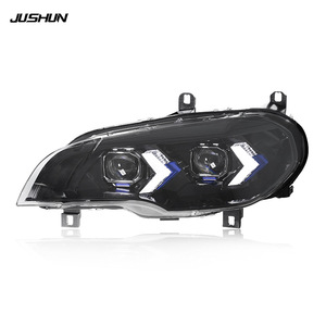 Adapté aux phares de BMW X5 E70 (2007-2013), feux de jour LED bicolores modifiés en forme de flèche avec clignotants. - Product Image 5
